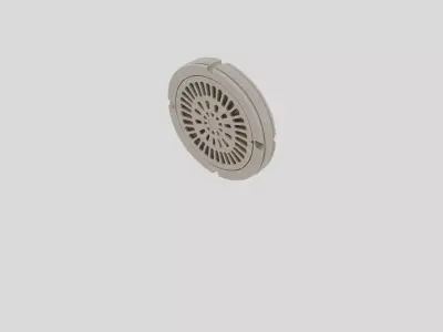 Industrial Factory Floor Drain Grate for 3D print 3D model