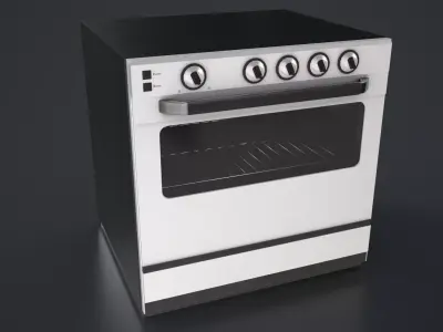 Kitchen Oven Low-poly 3D model