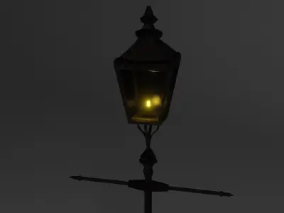 street lamp Low-poly 3D model