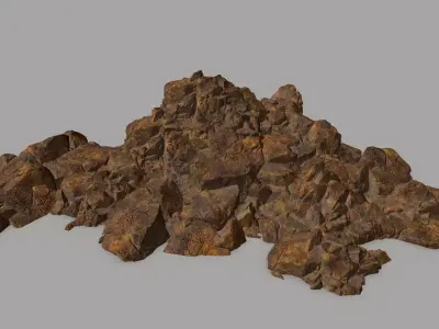 Rock Set Low-poly 3D model 23