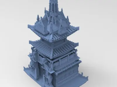 General Warlord Temple 4  3D model