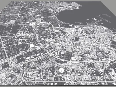 Cityscape Doha Qatar 3D model