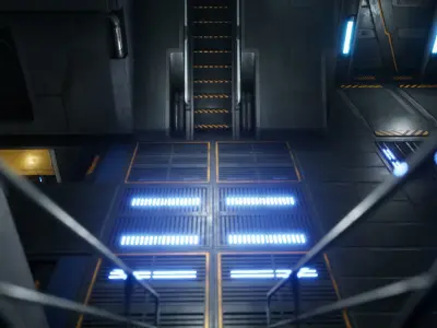 Scifi Asset Pack number 11 Low-poly 3D model