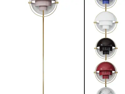 Floor lamp Louis Weisdorff Multi-lite floor lamp 3D model