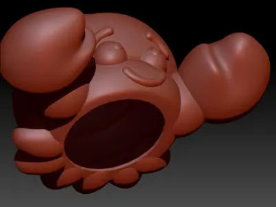 Happy Hermit Crab Pendant Necklace Charm Bracelet Jewelry 3D print model