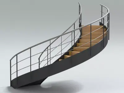 laos Spiral Staircase 3D model