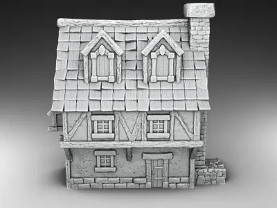 House with roof 3D print model