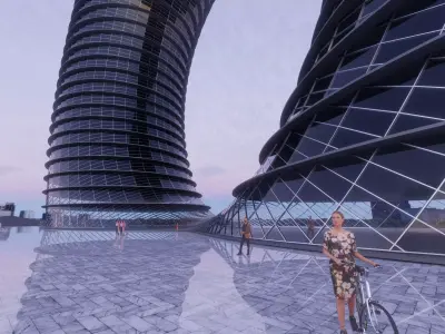 Modern Hotel Design 3D model