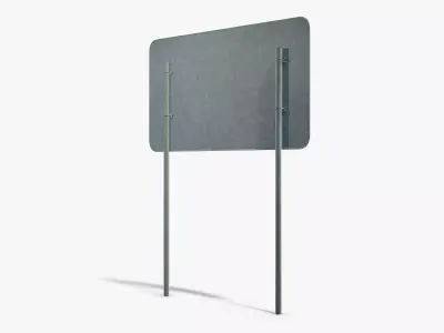 Street Info Sign Low-poly 3D model