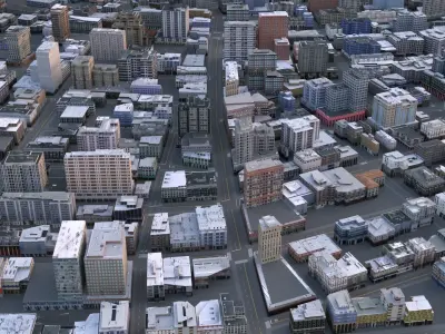 City 66 Low-poly 3D model