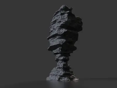 Cliff Rock 003 Low-poly 3D model