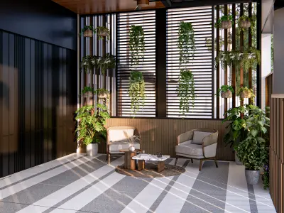 3D EXTERIOR DESIGN FACADE WITH SKETCHUP AND ENSCAPE 3D model