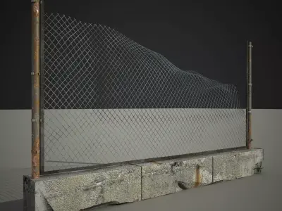 old fence exterior  3D model