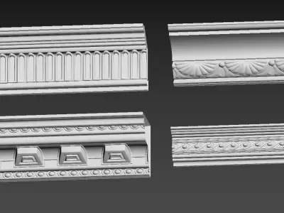 Gypsum molding 3D model