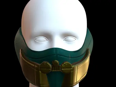 Gas mask helmet 3d model scifi Low-poly  Low-poly 3D model 289