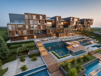 Sky Garden Hotel  Modern 3D Architectural Model 3D model