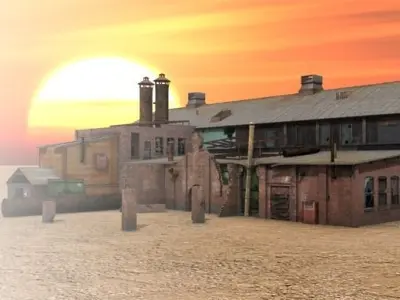 Abandoned Train Station 3D model