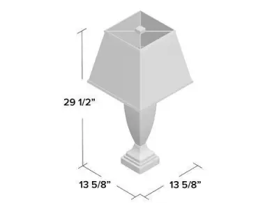 Pershore Dark Bronze Table Lamp Light Set 3D model