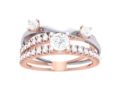 Women Ring MTL 3dm STL OBJ FBX Details 3D print model 13