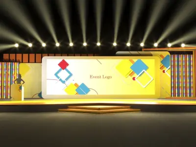 Virtual stage 3D model