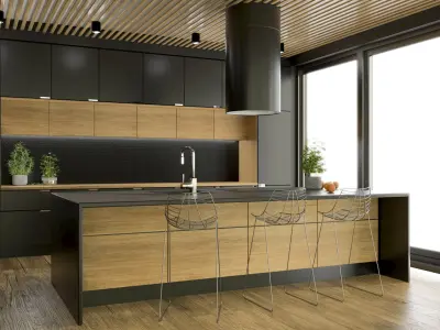 Modern kitchen interior 3D model