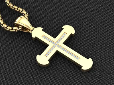 Cross Light Gold 3CP084 3DM STL 3D model