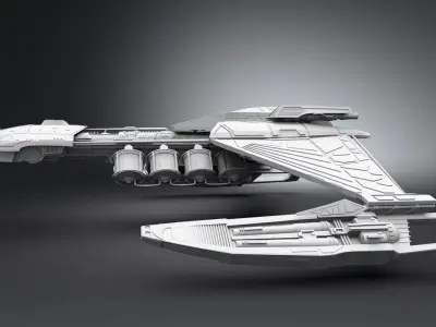 Klingon D5 Tanker Scale model 3D print model
