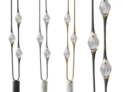 Il Pezzo 12 floor lamp with caustic effect 3D model