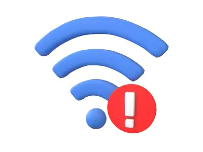 Wifi Problem Symbol v1 002 Low-poly 3D model
