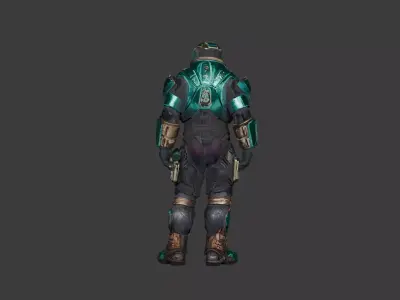 Space Agent  Sci-Fi Character 3D Model  3D model