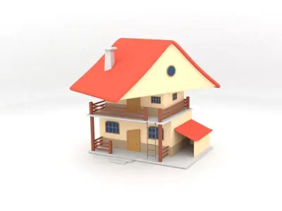 Cartoon House 2 Free 3D model