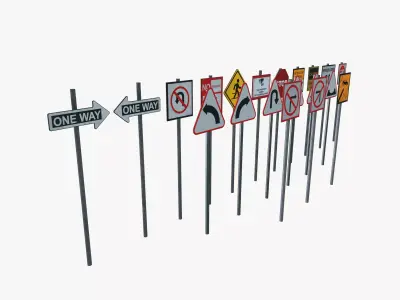 Signboards 3D model