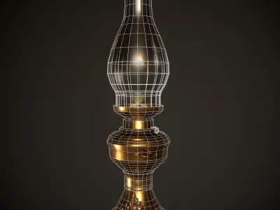 Oil Lamp 1 Low-poly 3D model