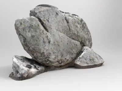 ROCK3 HIGH AND LOW POLY 8K Low-poly 3D model