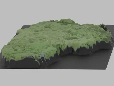 Lithuania Map Country Low-poly 3D model