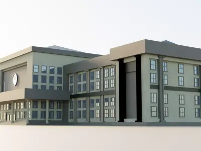 Antique Architecture Low-poly 3D model