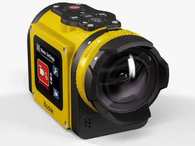 Kodak Pixpro Sp1 action camera Low-poly 3D model