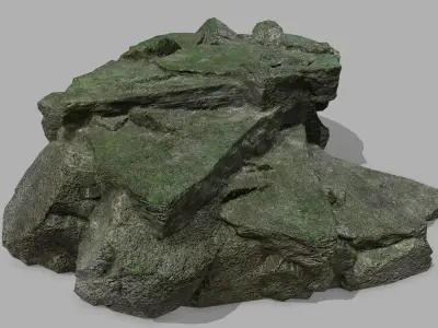 Stair rock Low-poly 3D model