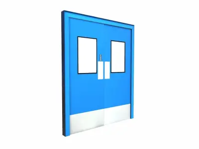 Double Door Low-poly 3D model