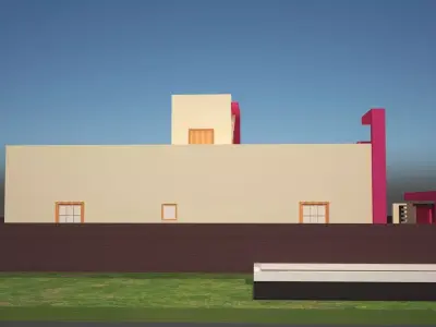 Exterior House design in Revit and rendering in vray 3D model