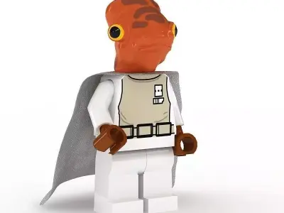LEGO Minfigure Admiral Ackbar 3D model