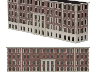 Old brick house 4 from New York 3D model