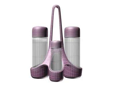 vintage 2 tone cruet set DMF001 3D model