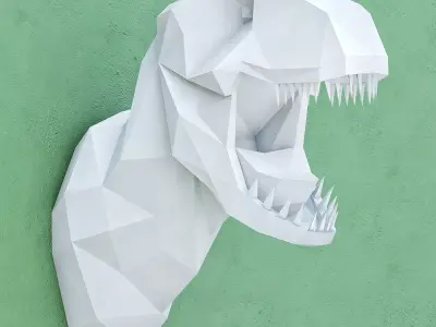 DRACON PAPER HEAD 3D model