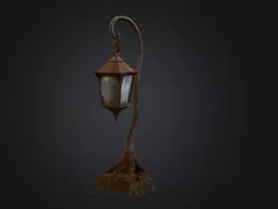 Rooted Lamp Low-poly 3D model
