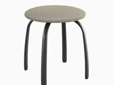 Steel Stool F 01 3D model