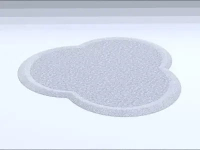 Circle Rug Low-poly 3D model