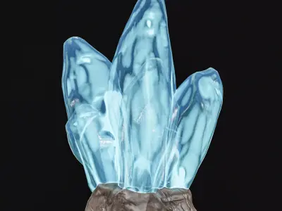 Magic Crystal Stones Pack Low-poly 3D model