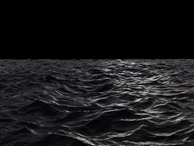 ocean realistic sun Low-poly 3D model