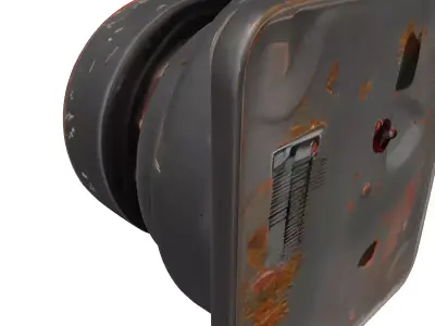 Industrial Control Knob Machine Part Low-poly 3D model